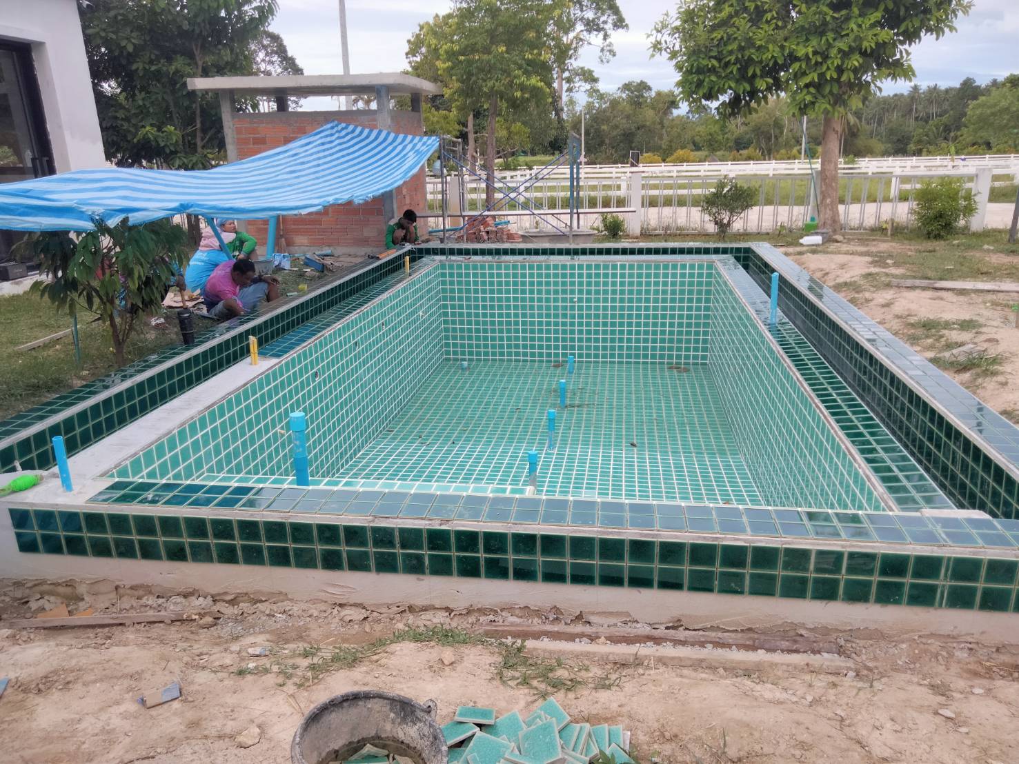 งานสระน้ำ คุณนิด </br>ขนอม